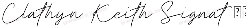 Clathyn Keith Signat字体转换